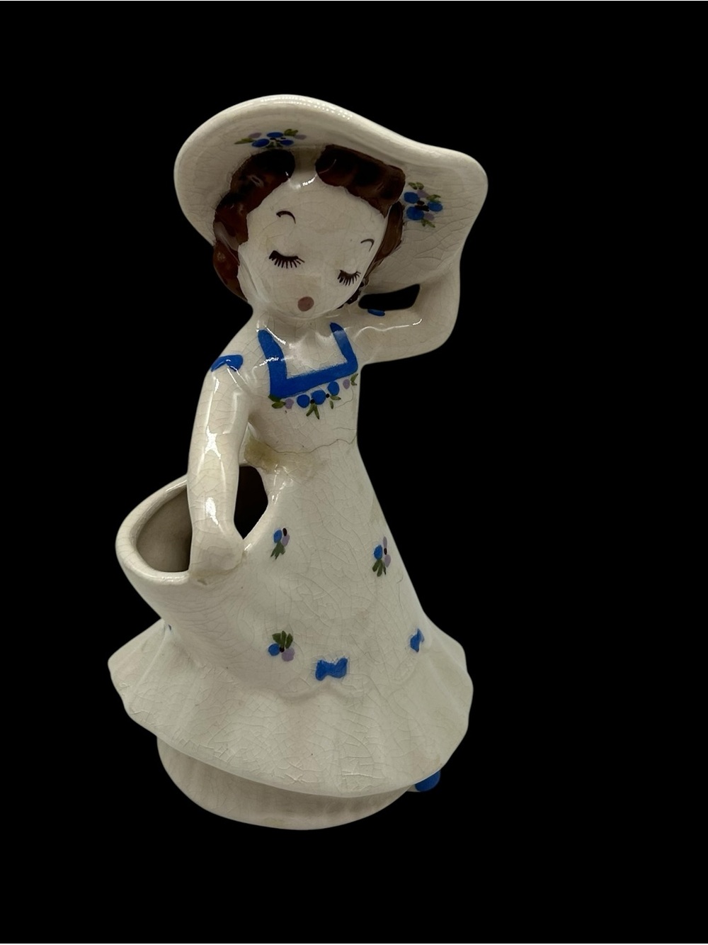 Vintage DeLee Pottery Hollywood Figurine Vase